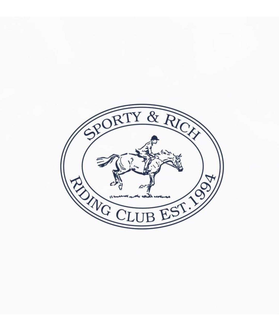 SPORTY AND RICH Белая хлопковая футболка, фото 8