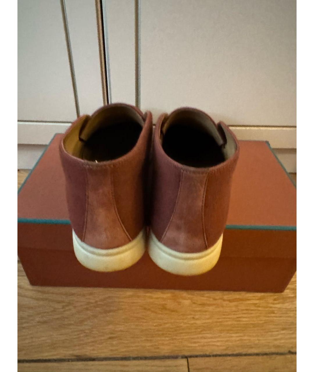 LORO PIANA Бордовые лоферы, фото 4