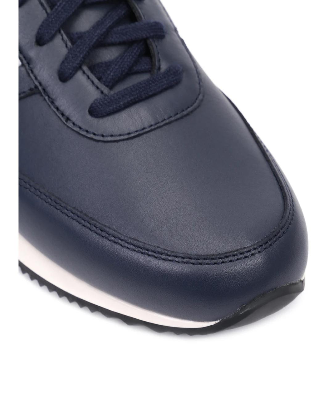 PAUL & SHARK Синие кожаные высокие кроссовки / кеды, фото 5