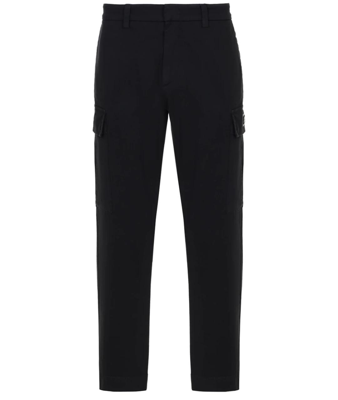 ICEBERG Черные хлопковые повседневные брюки, фото 1