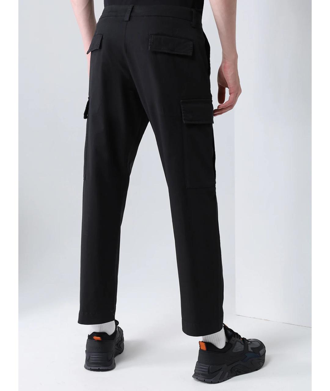 ICEBERG Черные хлопковые повседневные брюки, фото 3