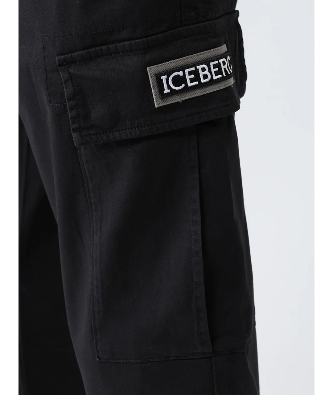 ICEBERG Черные хлопковые повседневные брюки, фото 5