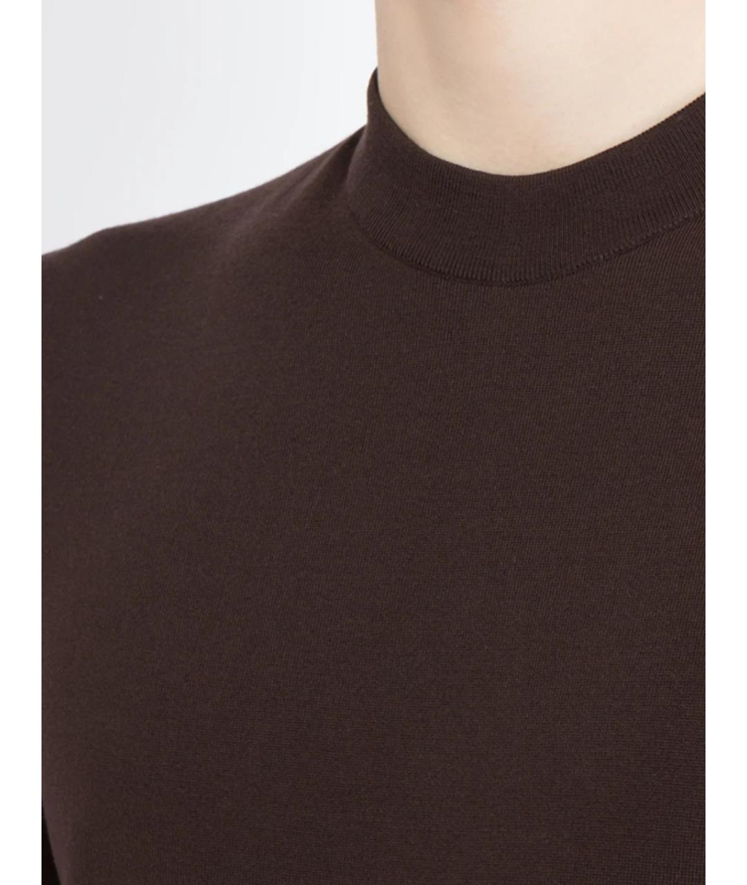 SVEVO Коричневый шерстяной джемпер / свитер, фото 4