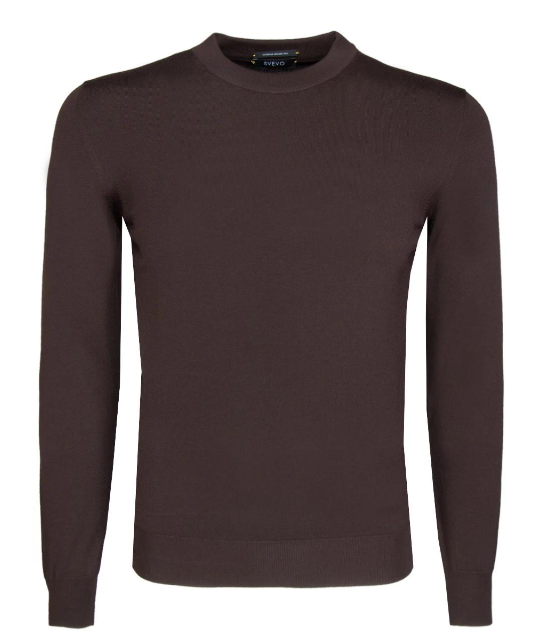SVEVO Коричневый шерстяной джемпер / свитер, фото 1