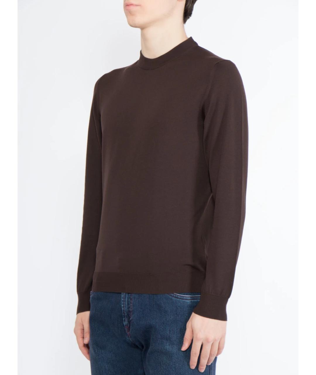 SVEVO Коричневый шерстяной джемпер / свитер, фото 2