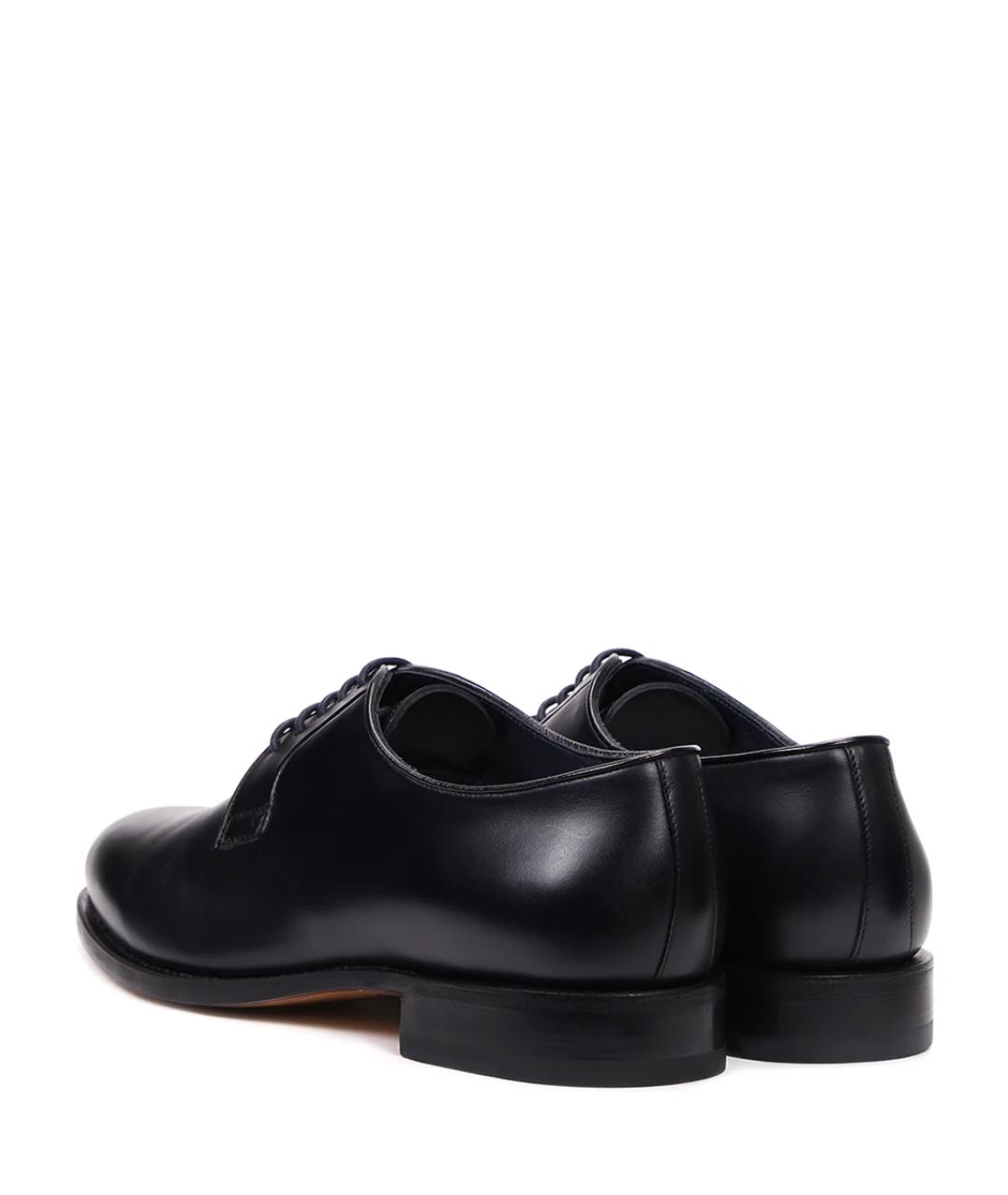 SANTONI Синие кожаные туфли, фото 4