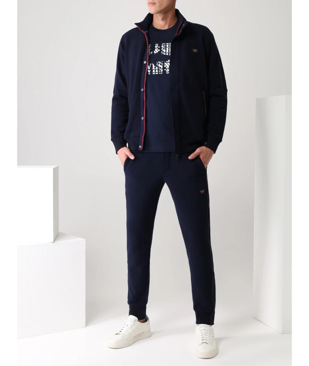 PAUL & SHARK Синий хлопковый спортивный костюм, фото 2