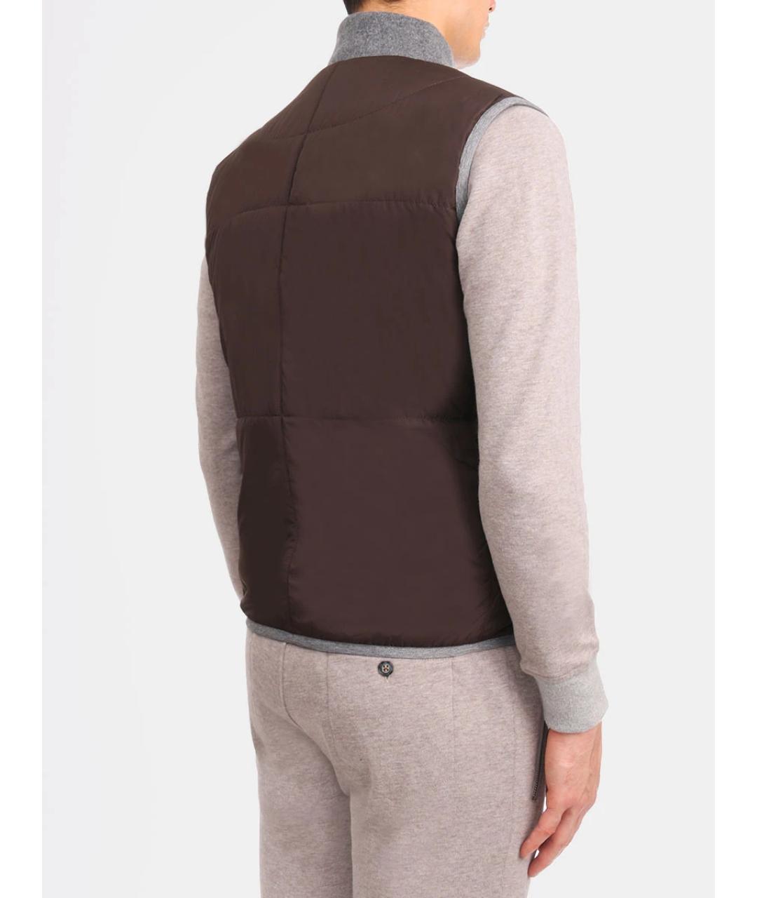 CAPOBIANCO Коричневый жилет, фото 3