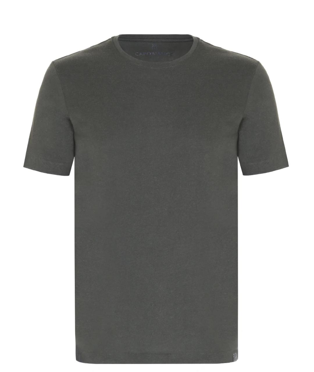 CAPOBIANCO Зеленая хлопковая футболка, фото 1