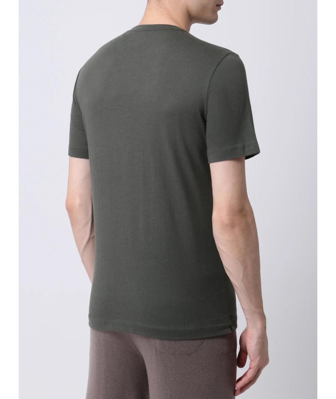 CAPOBIANCO Зеленая хлопковая футболка, фото 3