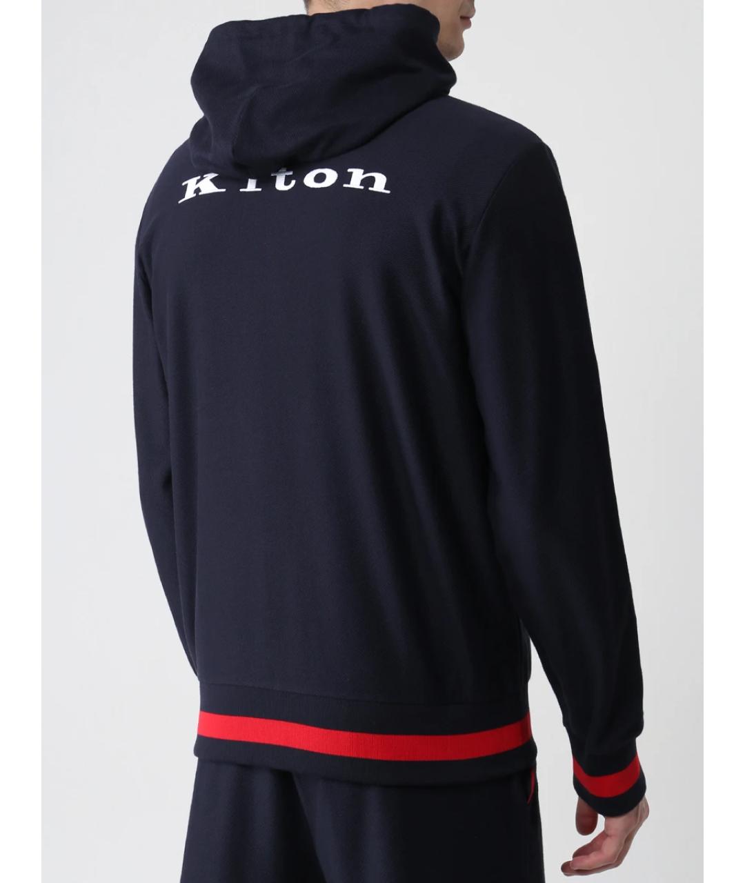 KITON Синий хлопковый спортивный костюм, фото 3