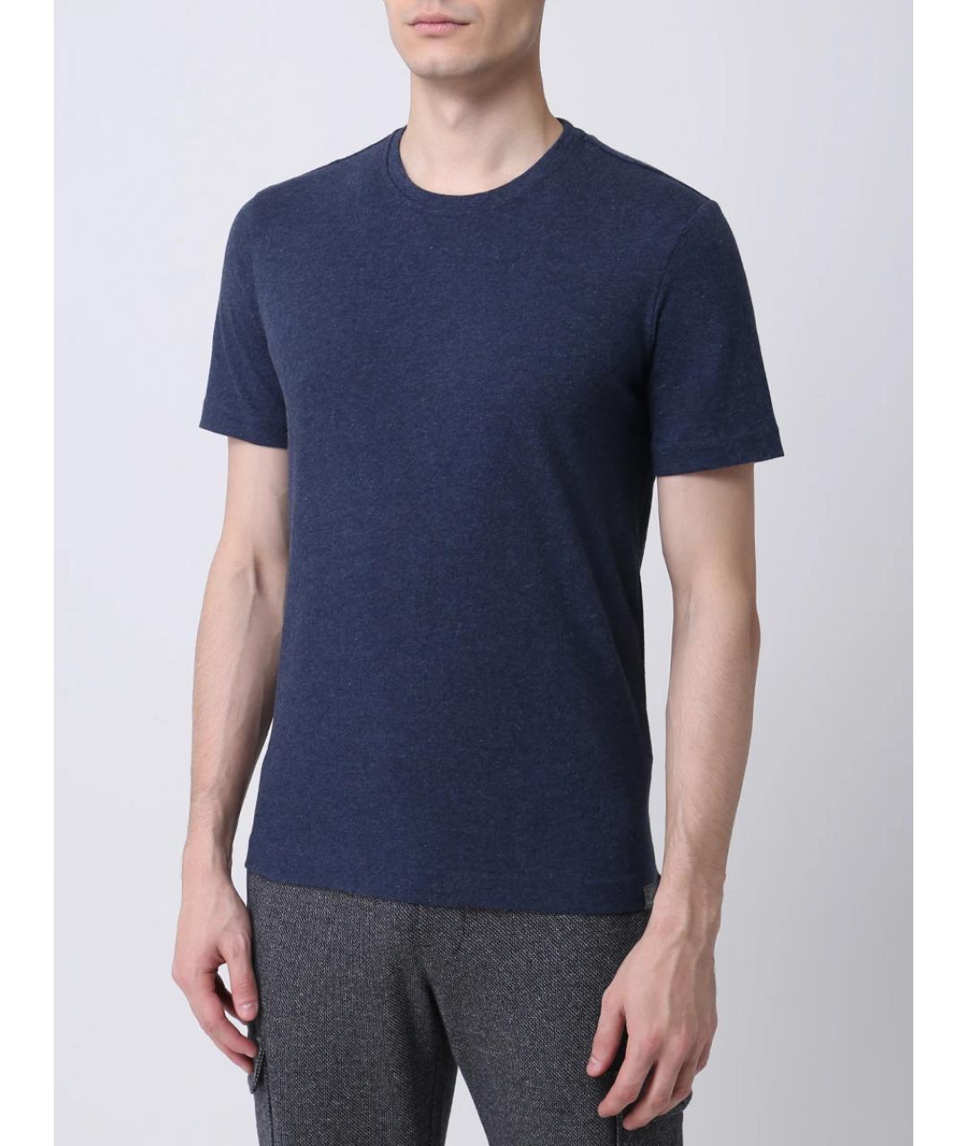 CAPOBIANCO Синяя хлопковая футболка, фото 4