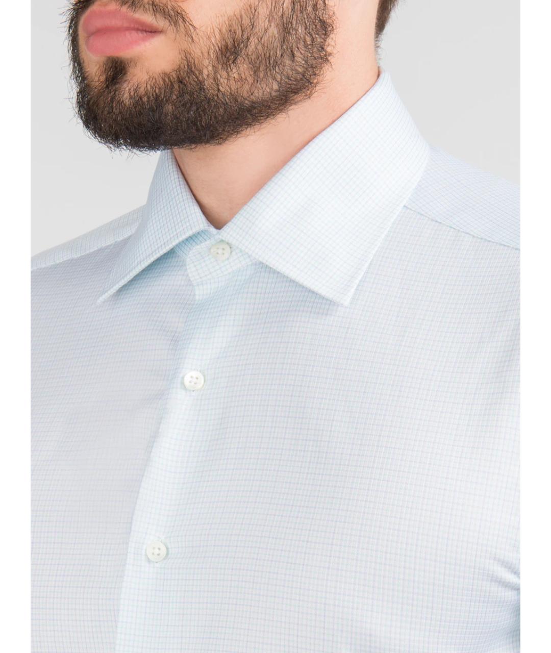 CANALI Голубая хлопковая кэжуал рубашка, фото 4