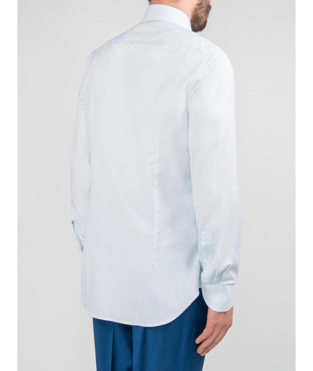 CANALI Голубая хлопковая кэжуал рубашка, фото 3