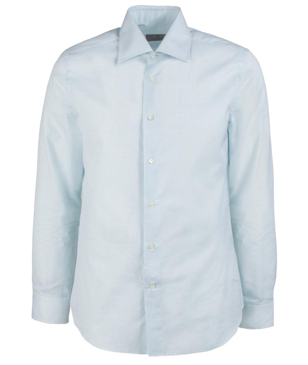 CANALI Голубая хлопковая кэжуал рубашка, фото 1