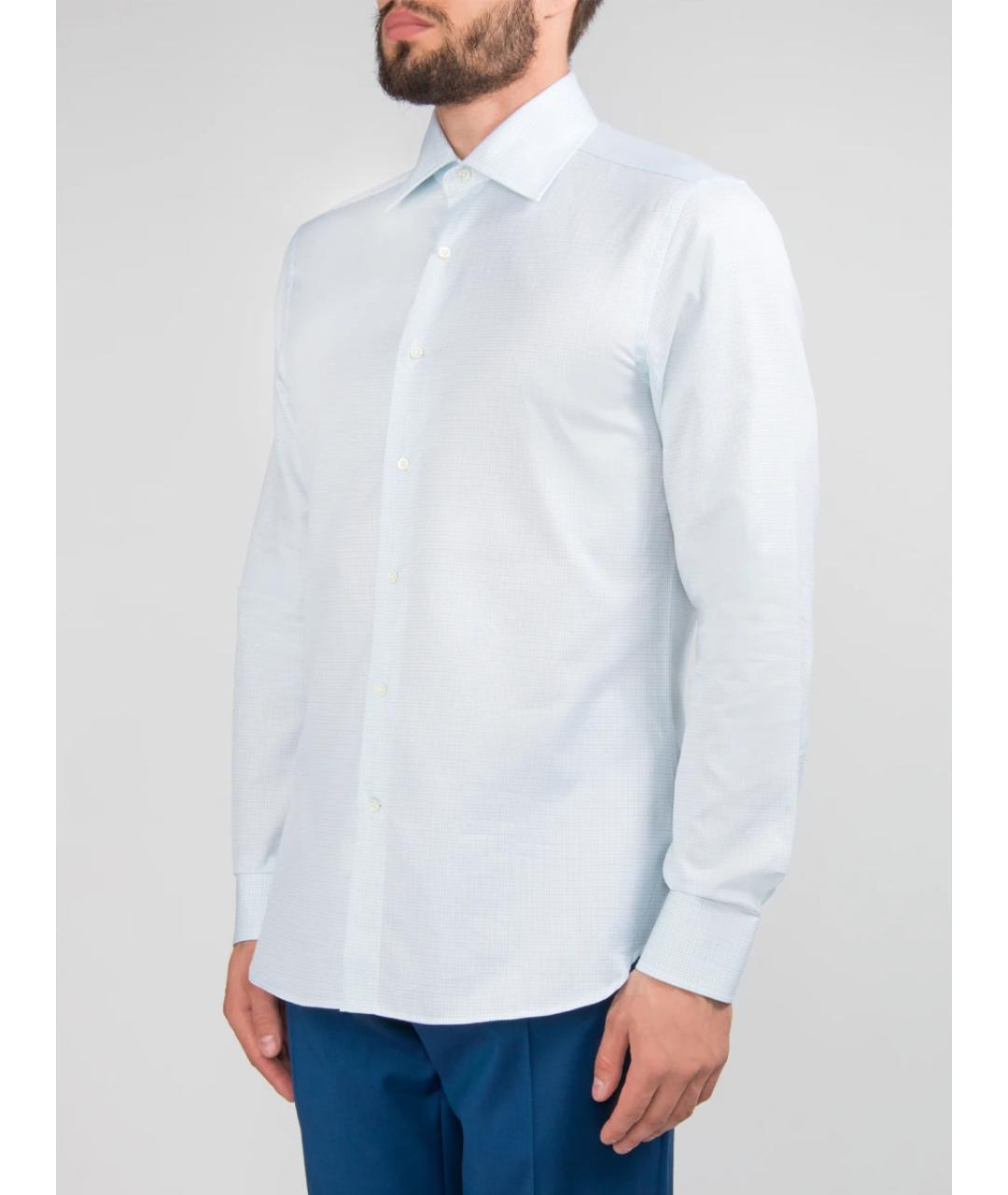 CANALI Голубая хлопковая кэжуал рубашка, фото 2