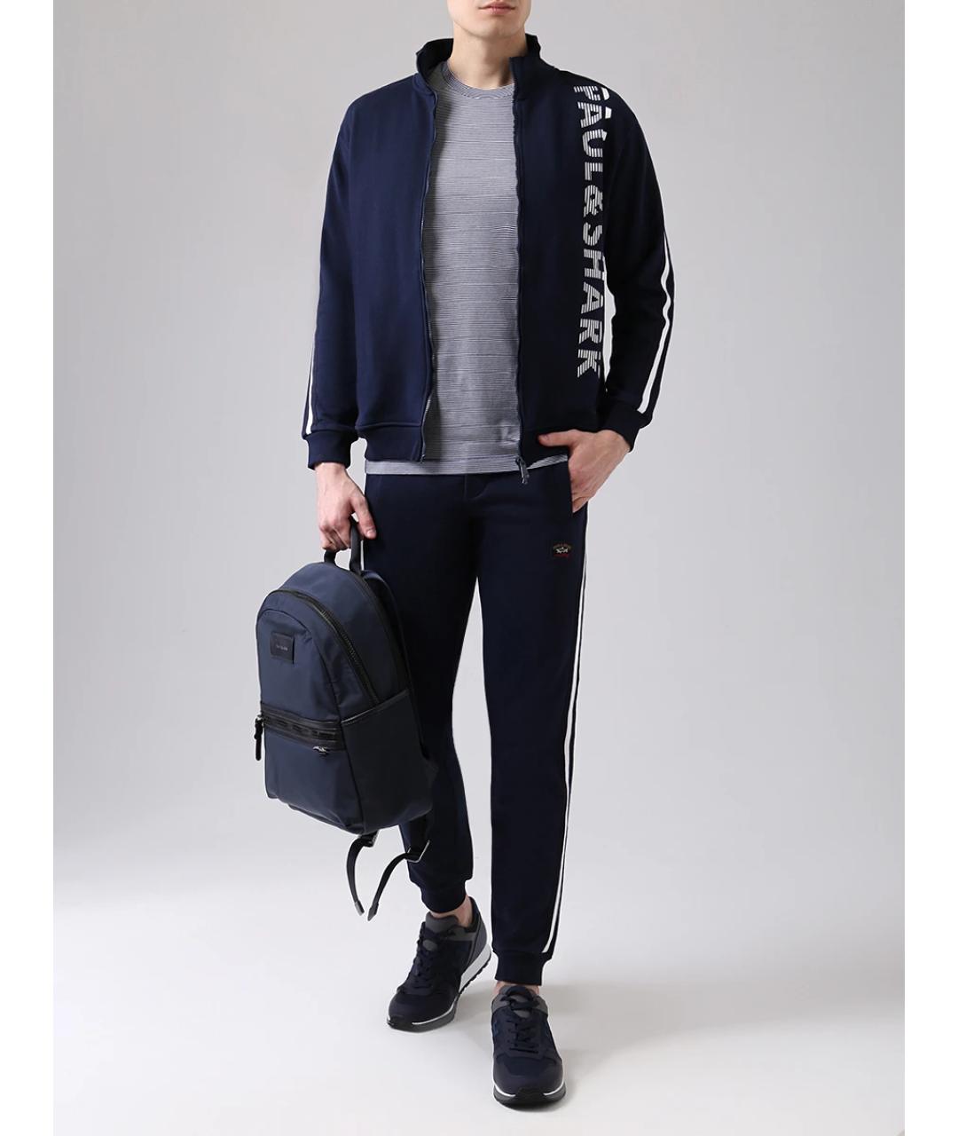 PAUL & SHARK Синий хлопковый спортивный костюм, фото 2