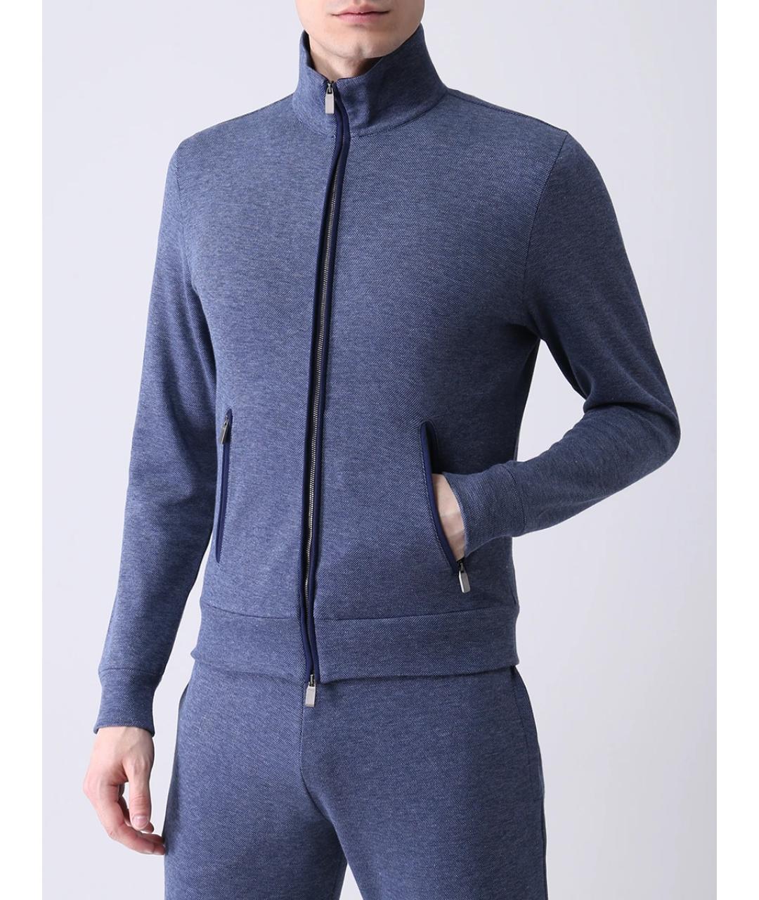 CANALI Синий повседневный костюм, фото 4