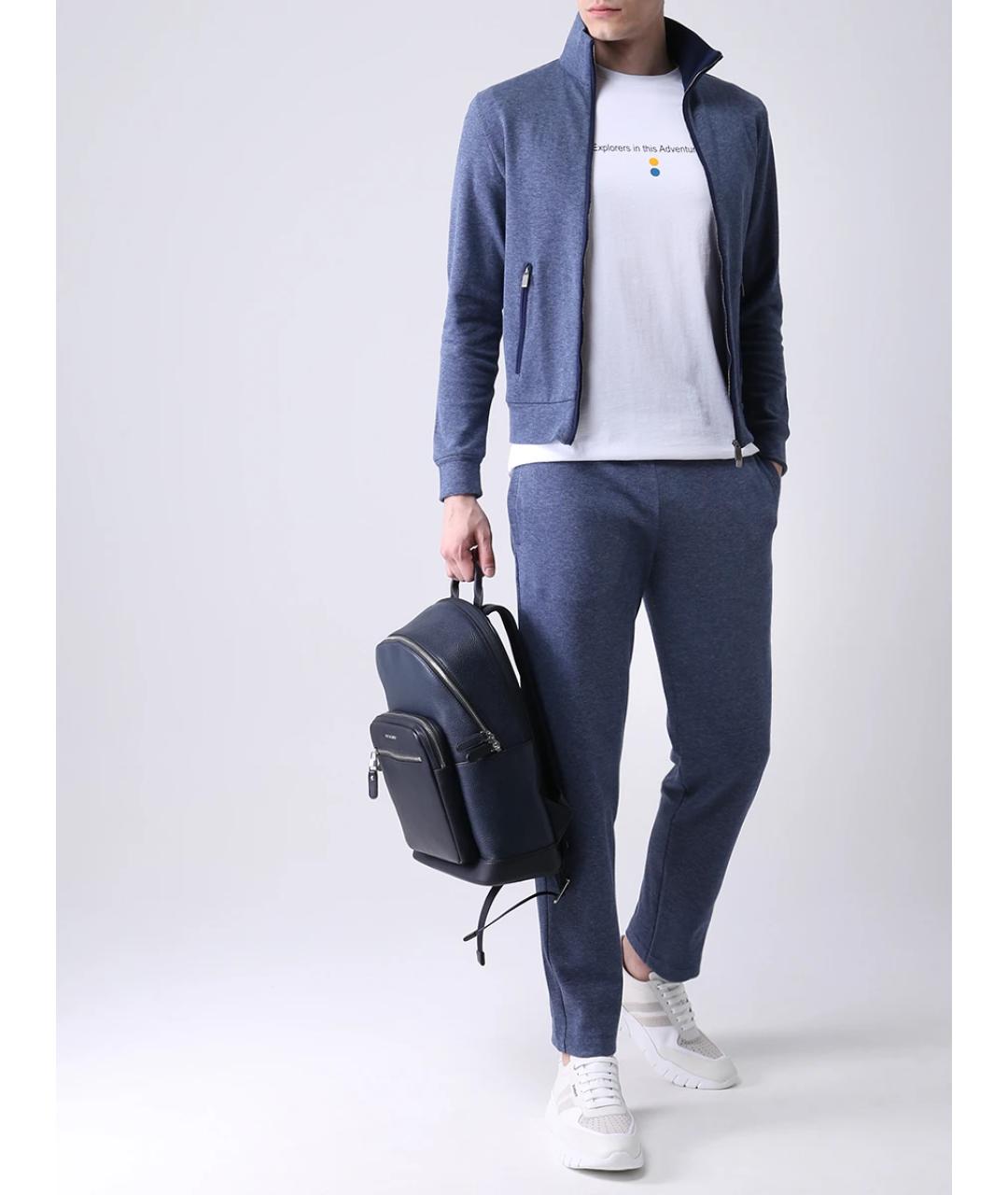 CANALI Синий повседневный костюм, фото 2