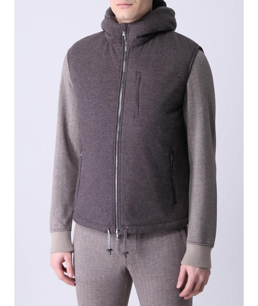 CAPOBIANCO Коричневый жилет, фото 4