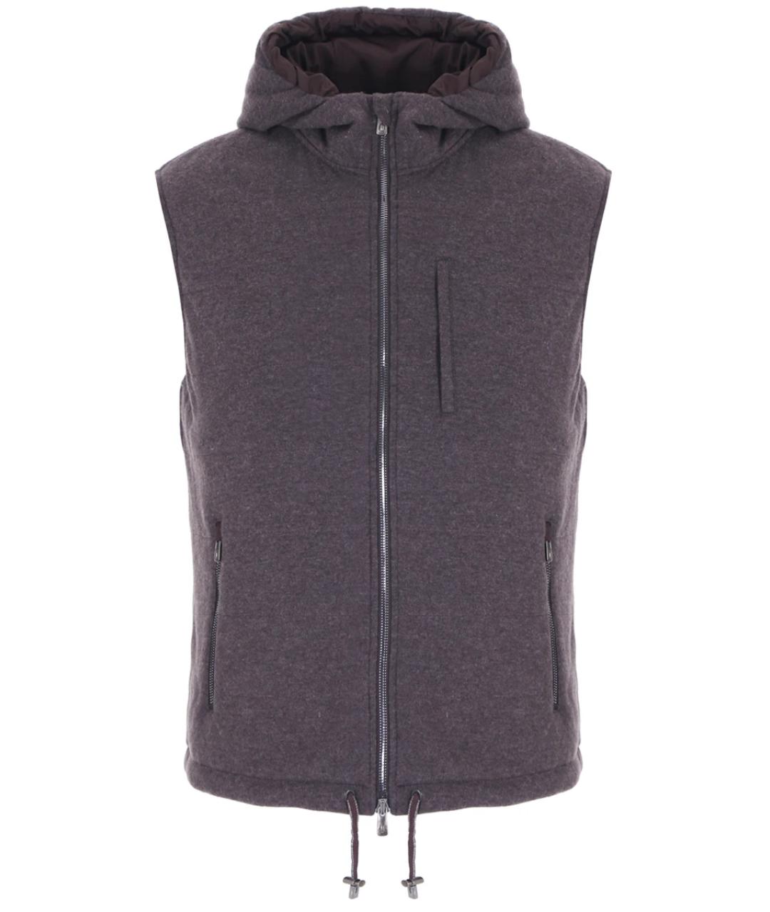 CAPOBIANCO Коричневый жилет, фото 1