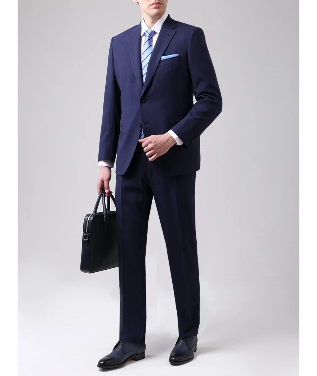 BRIONI Синий классический костюм, фото 2