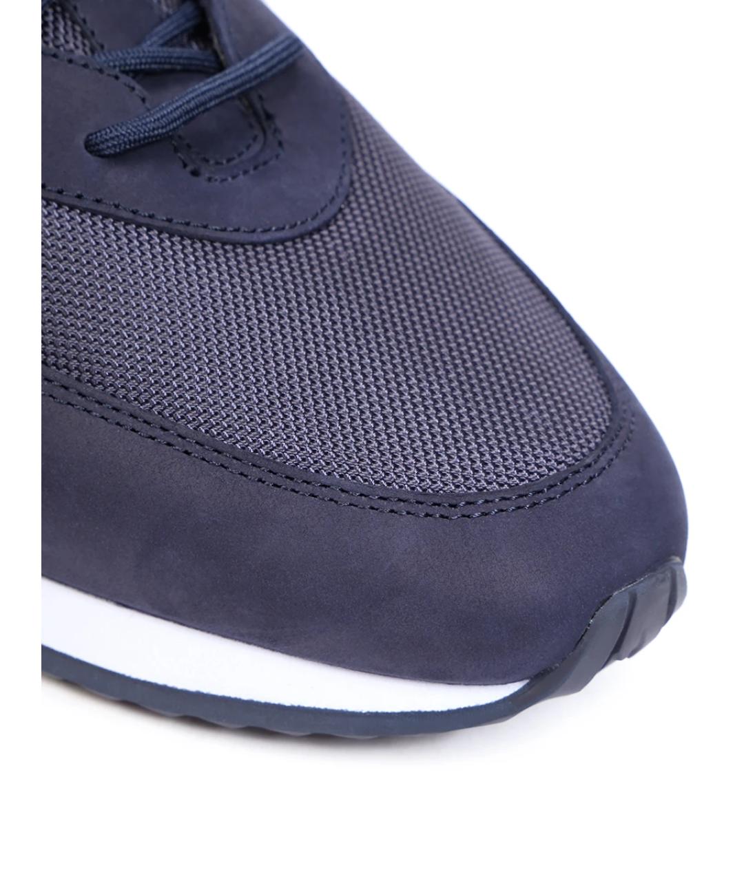 PAUL & SHARK Синие текстильные низкие кроссовки / кеды, фото 5