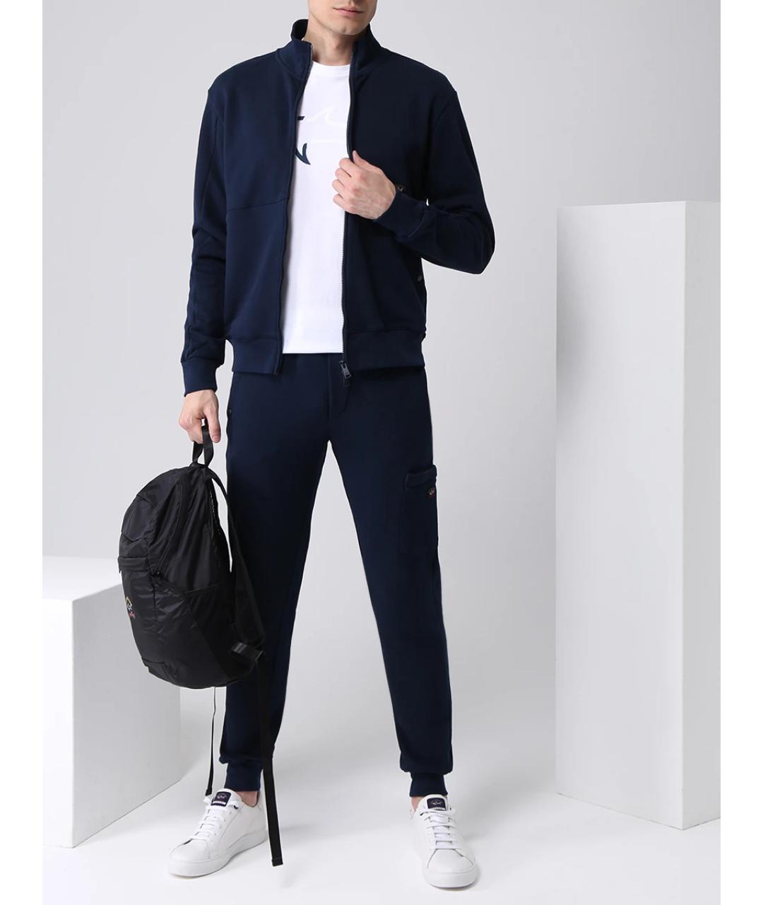 PAUL & SHARK Синий хлопковый спортивный костюм, фото 2