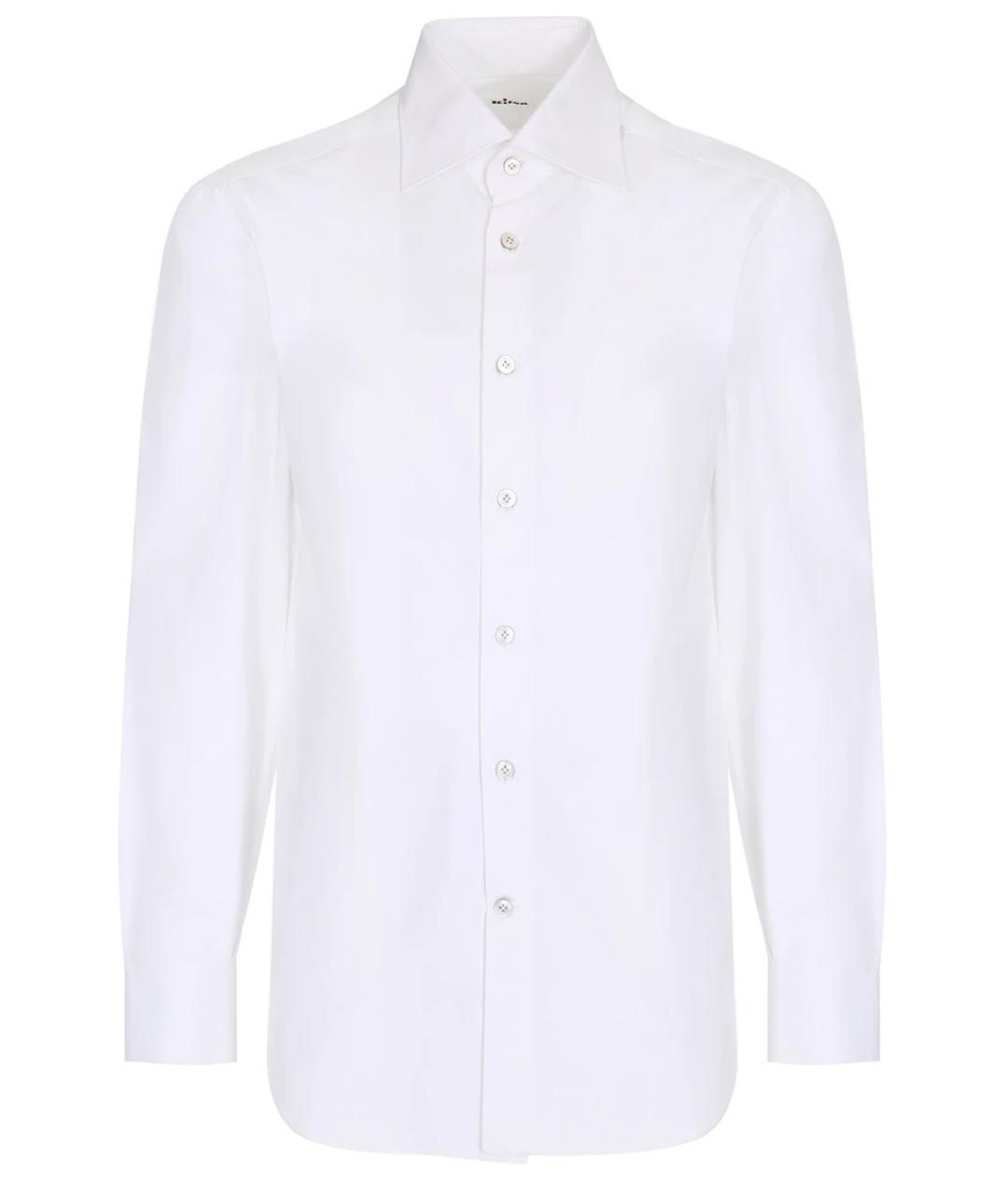 KITON Белая хлопковая классическая рубашка, фото 1