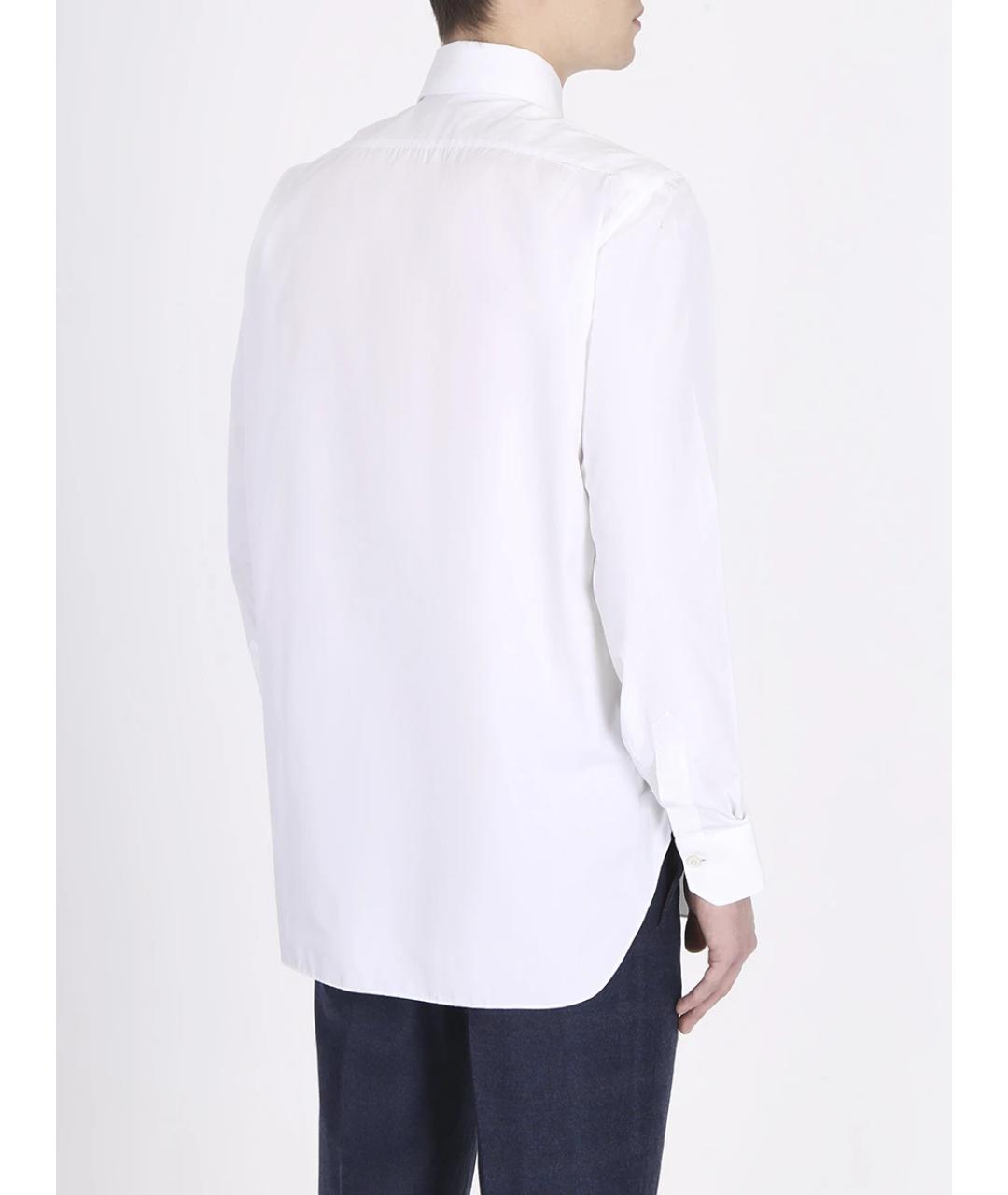 KITON Белая хлопковая классическая рубашка, фото 3