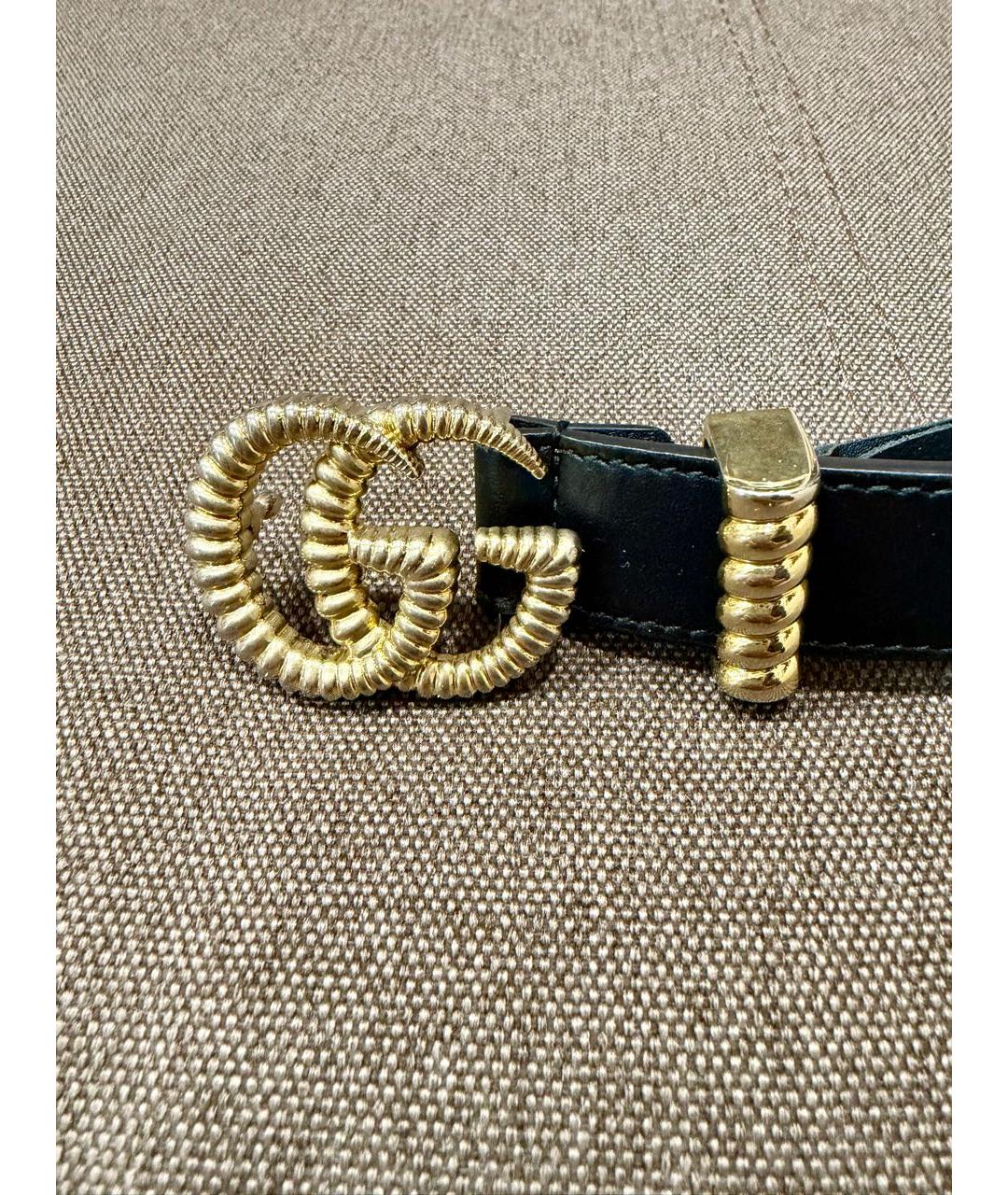 GUCCI Черный кожаный ремень, фото 7