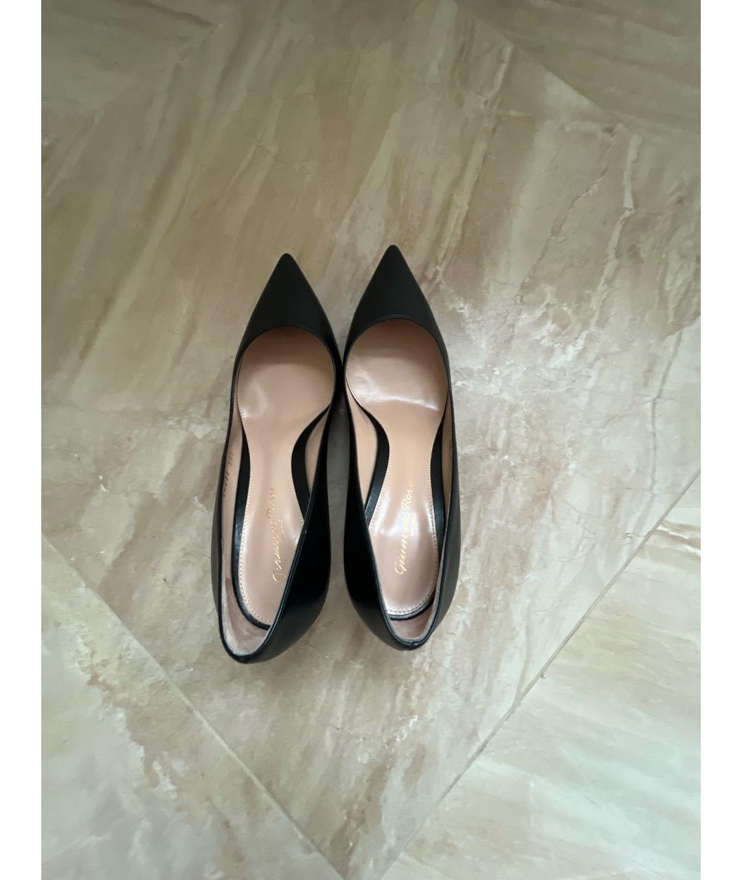 GIANVITO ROSSI Черные кожаные туфли, фото 3