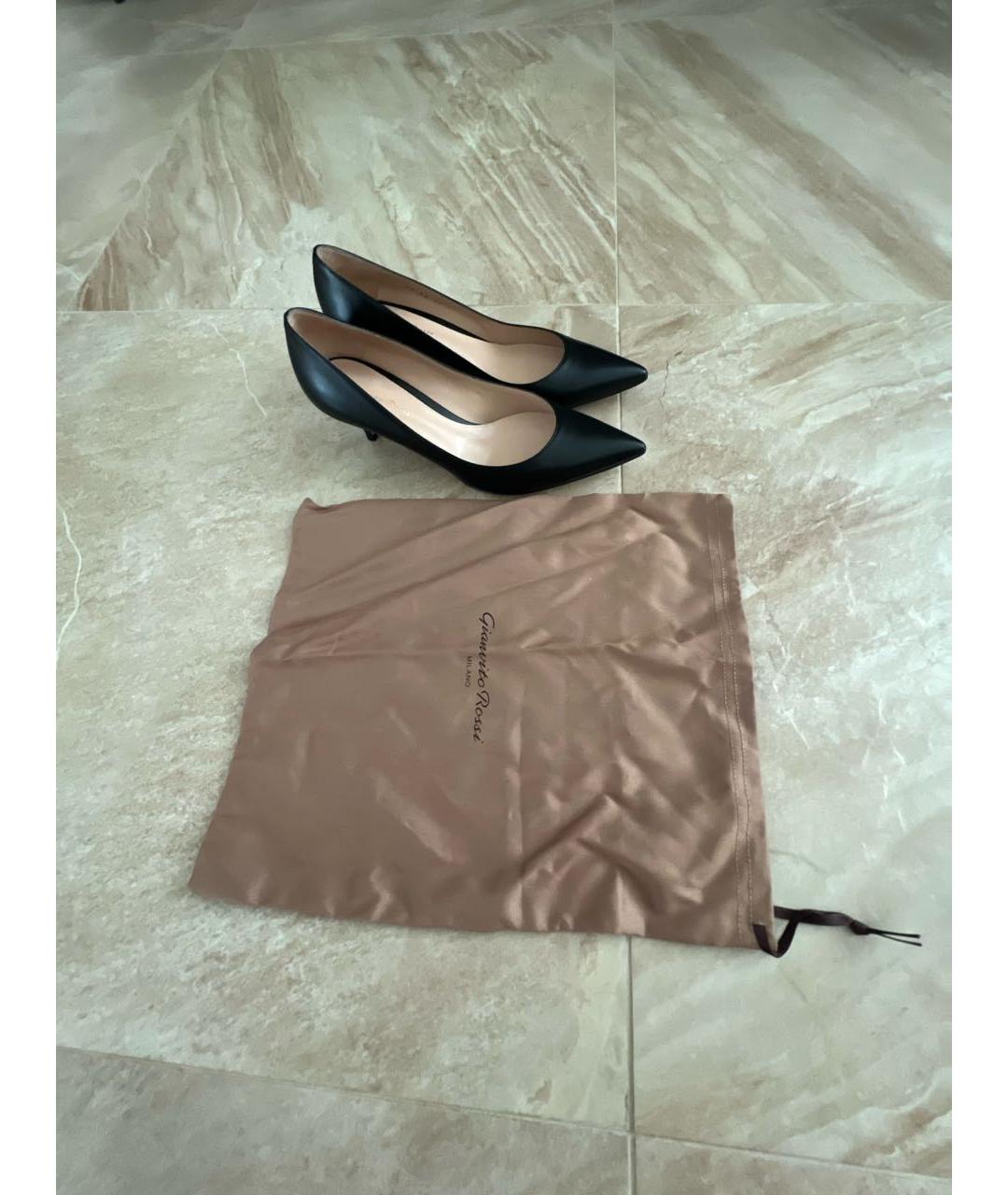 GIANVITO ROSSI Черные кожаные туфли, фото 6