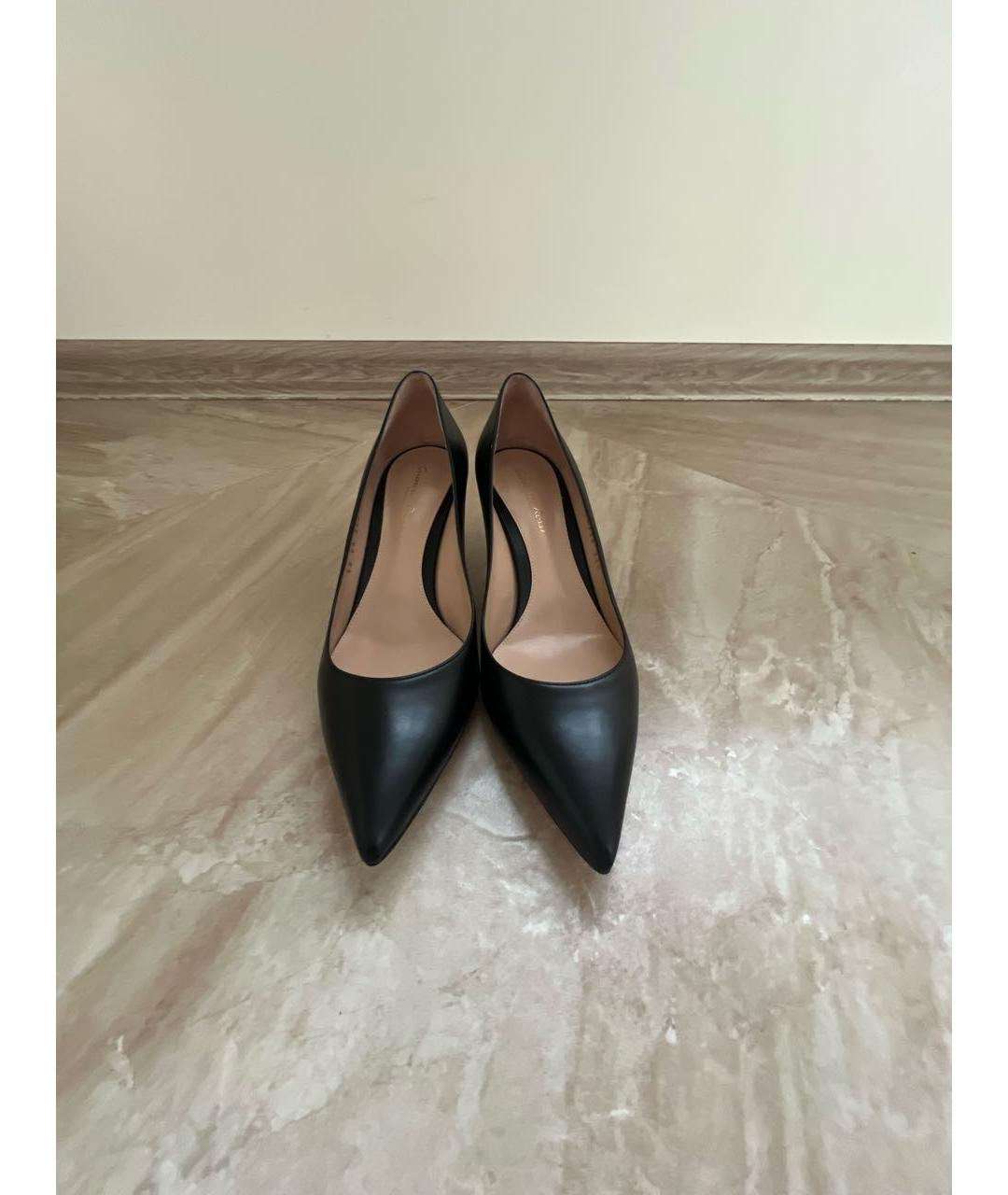 GIANVITO ROSSI Черные кожаные туфли, фото 2