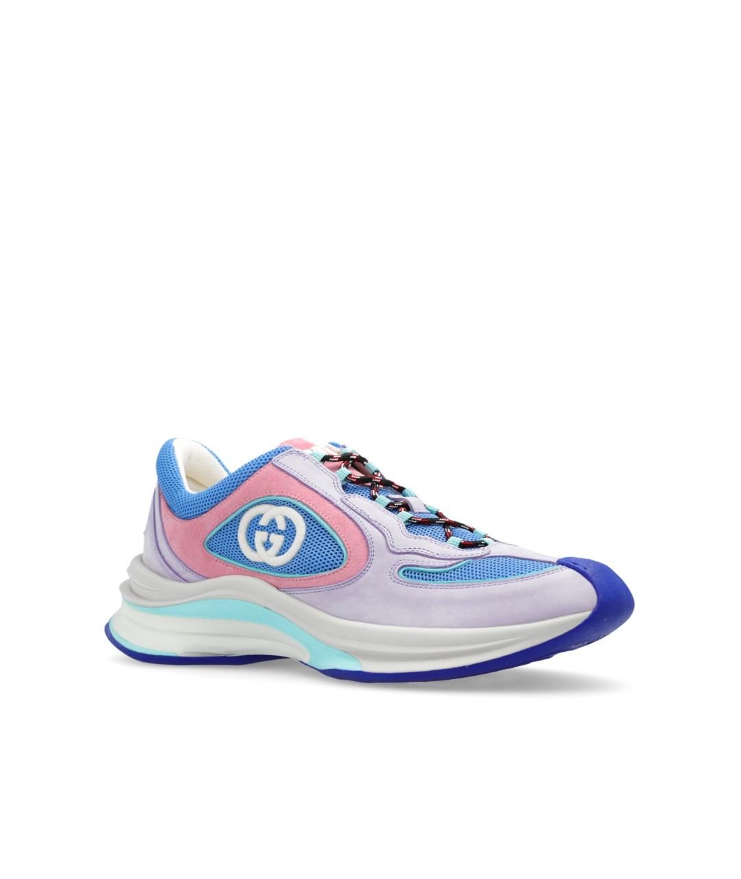 GUCCI Фиолетовые замшевые кроссовки, фото 2