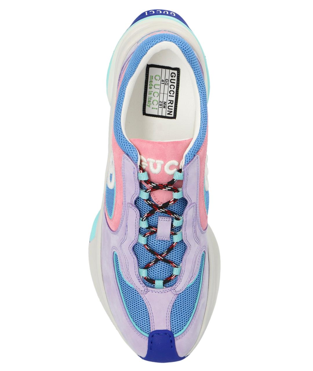 GUCCI Фиолетовые замшевые кроссовки, фото 3