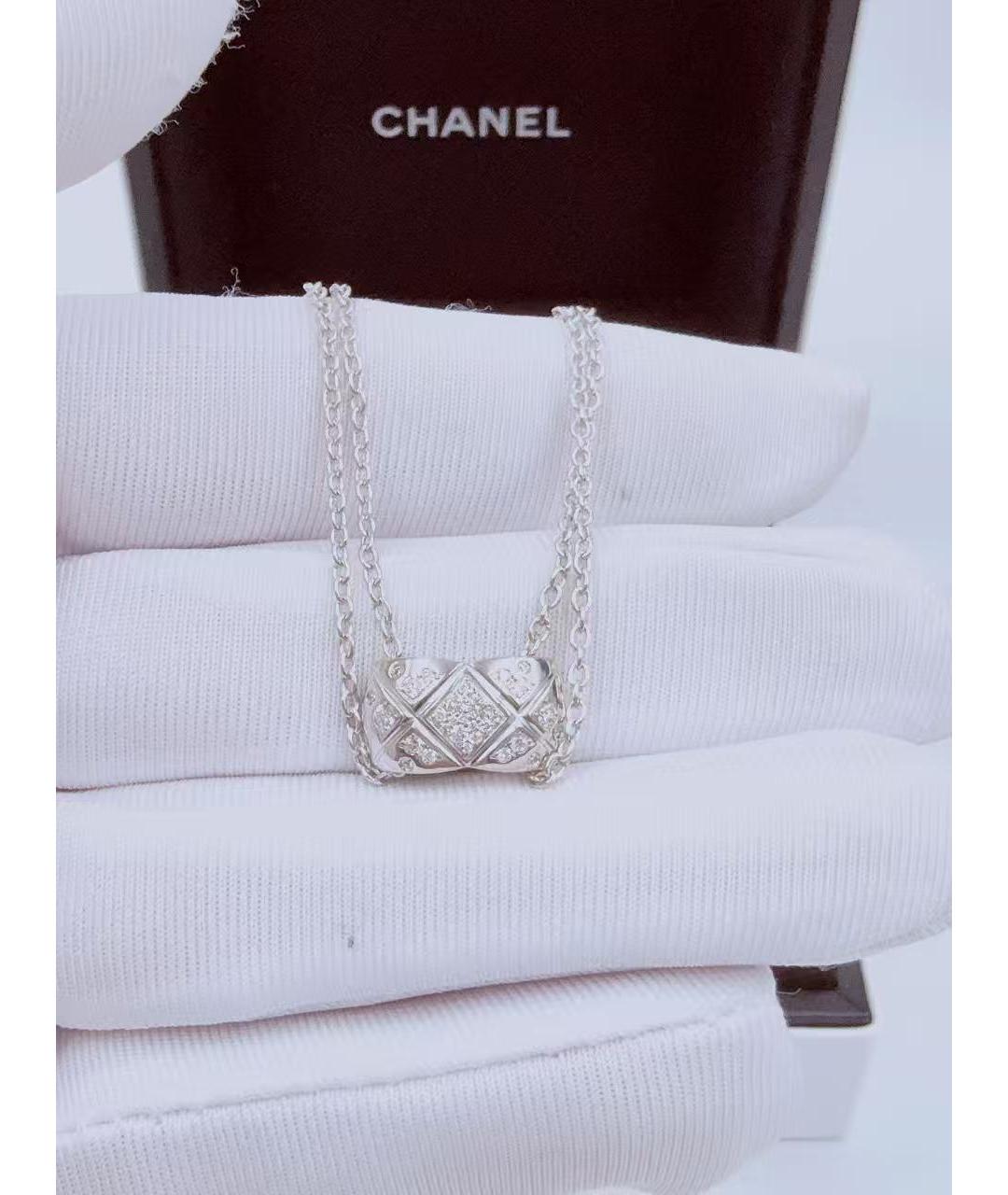 CHANEL Серебряное колье из белого золота, фото 3