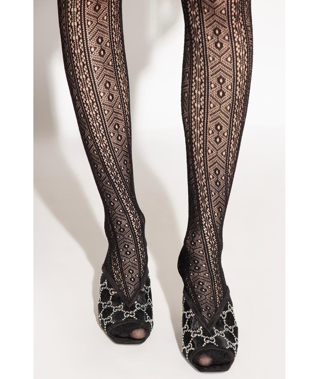 GUCCI Черные текстильные мюли, фото 5