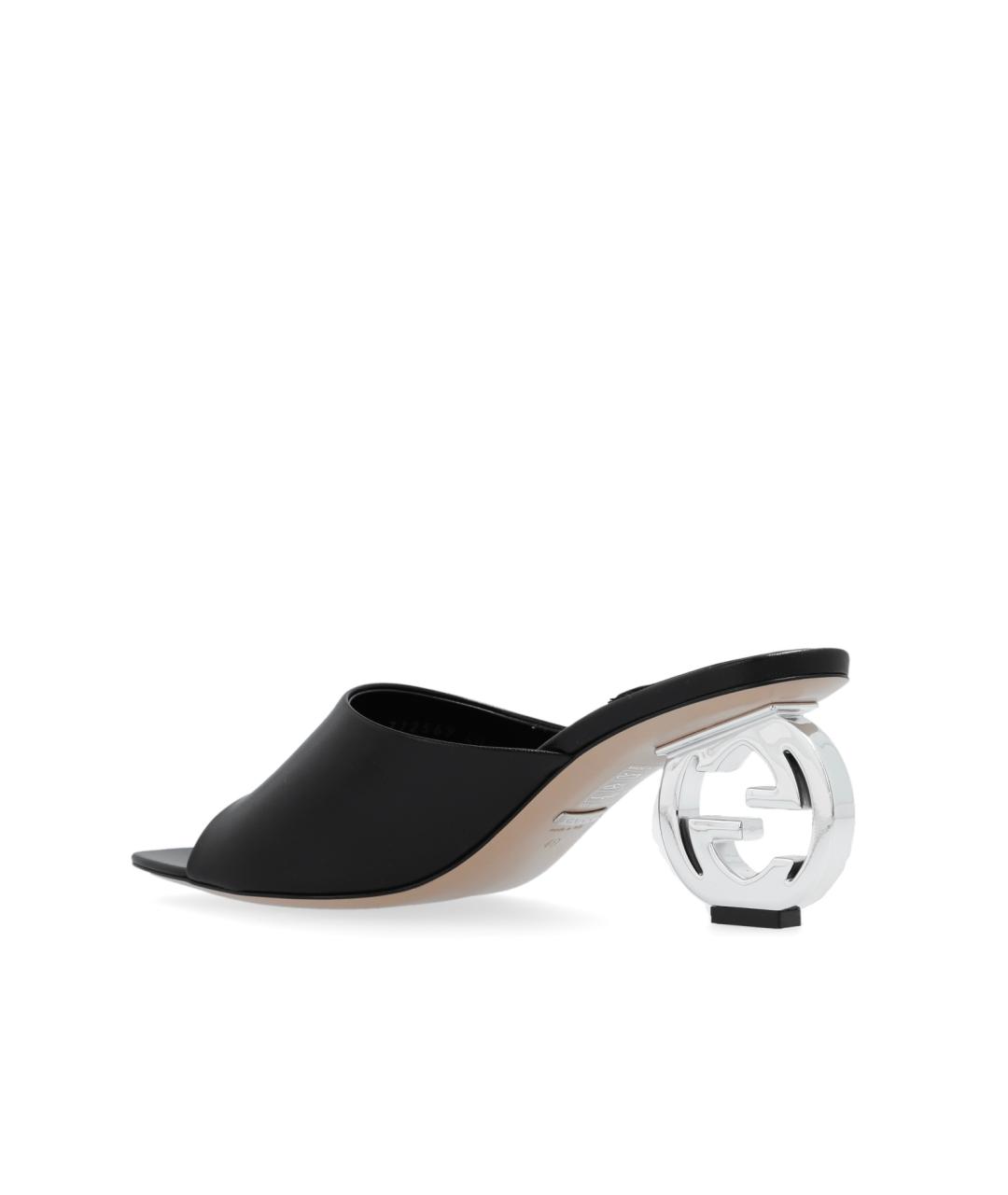 GUCCI Черные кожаные мюли, фото 4