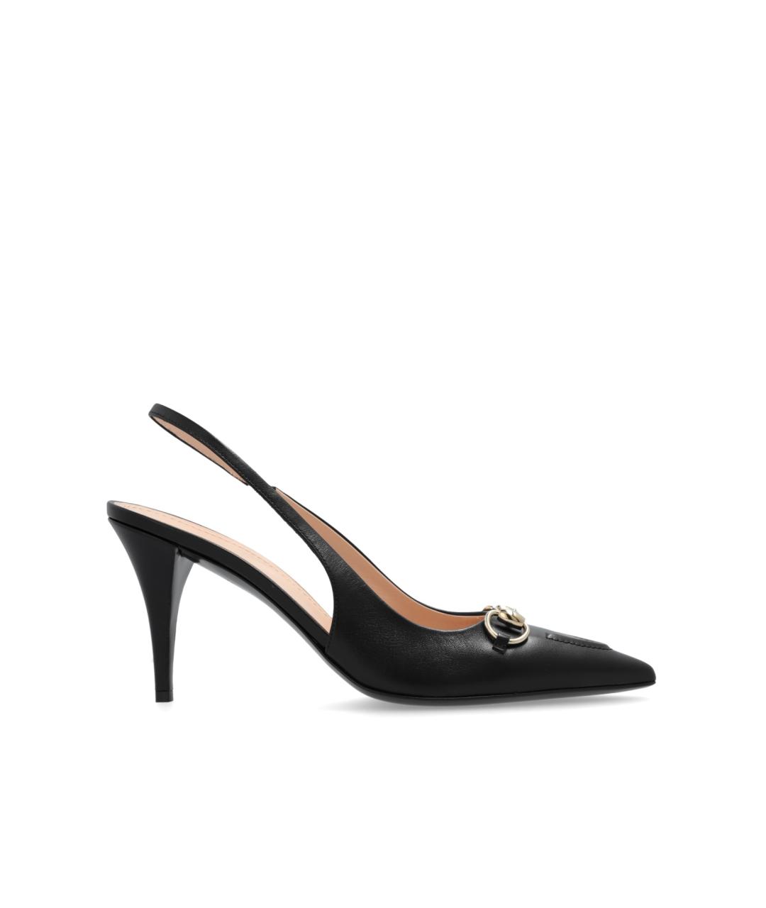 GUCCI Черные кожаные туфли, фото 7