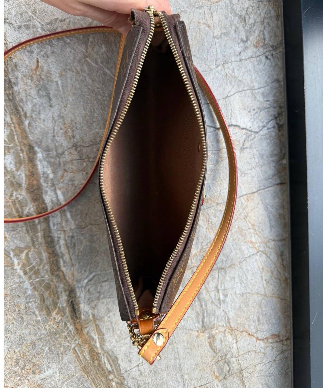 LOUIS VUITTON Коричневая сумка с короткими ручками, фото 4