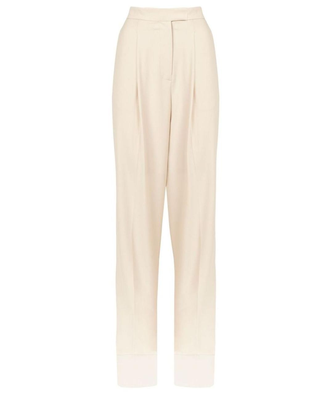 LOW CLASSIC Бежевые прямые брюки, фото 1