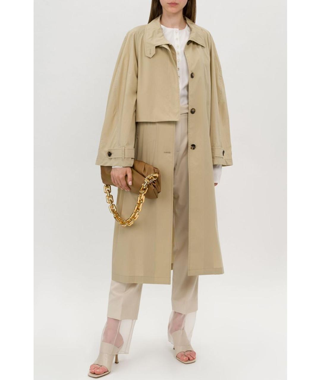 LOW CLASSIC Бежевые прямые брюки, фото 4