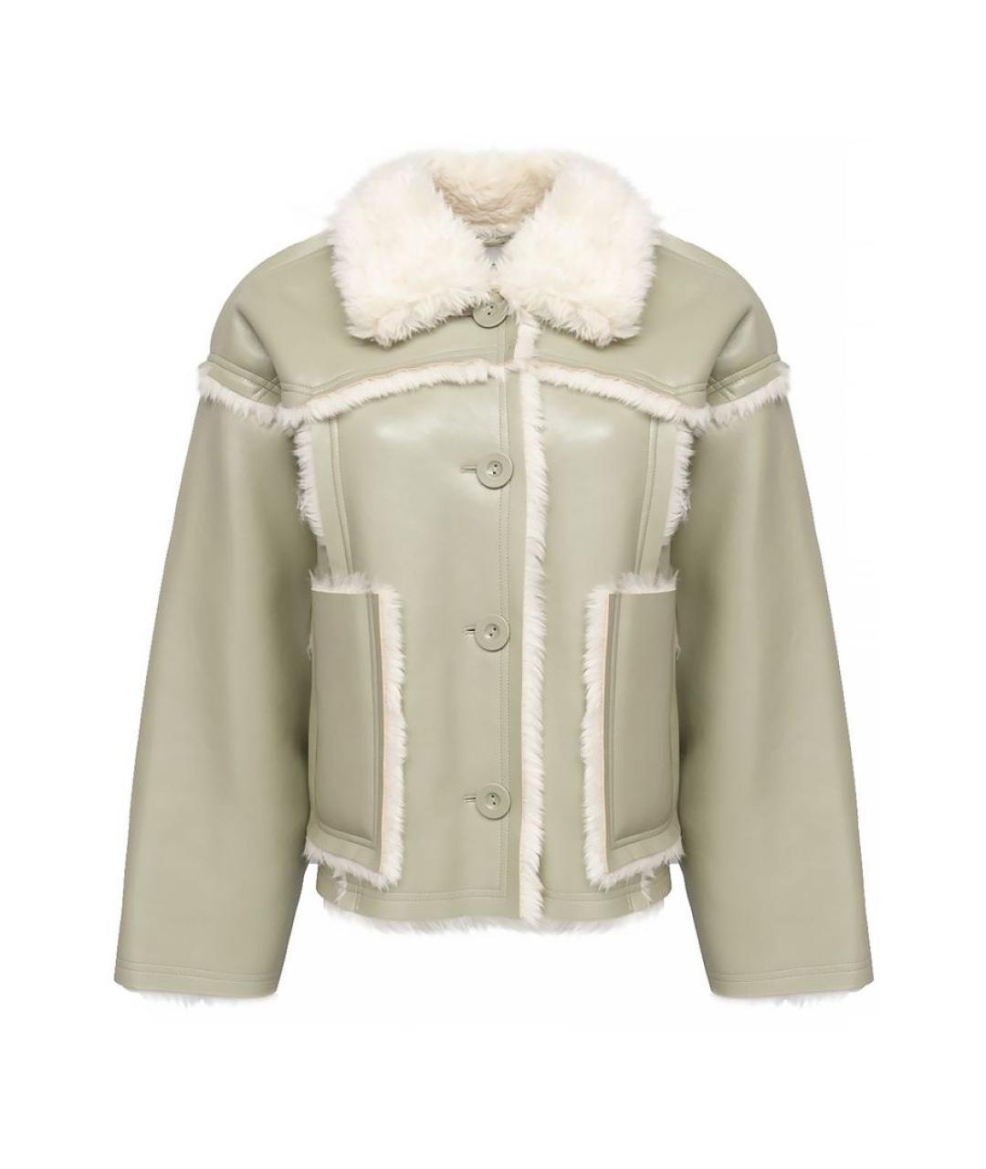 STAND STUDIO Зеленая дубленка, фото 1