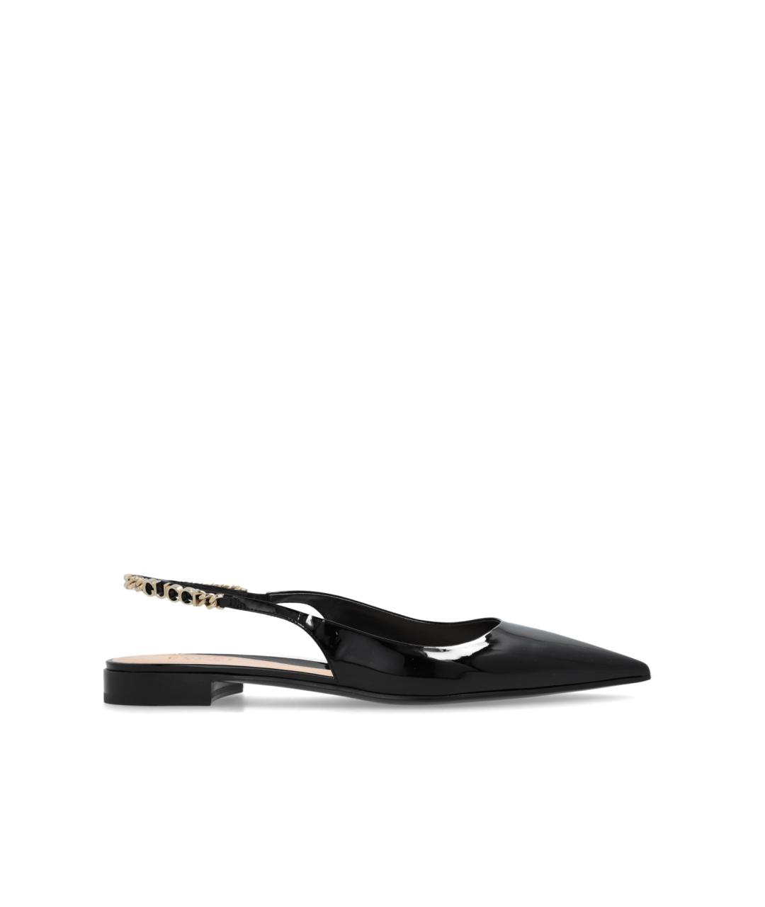 GUCCI Черные балетки из лакированной кожи, фото 7