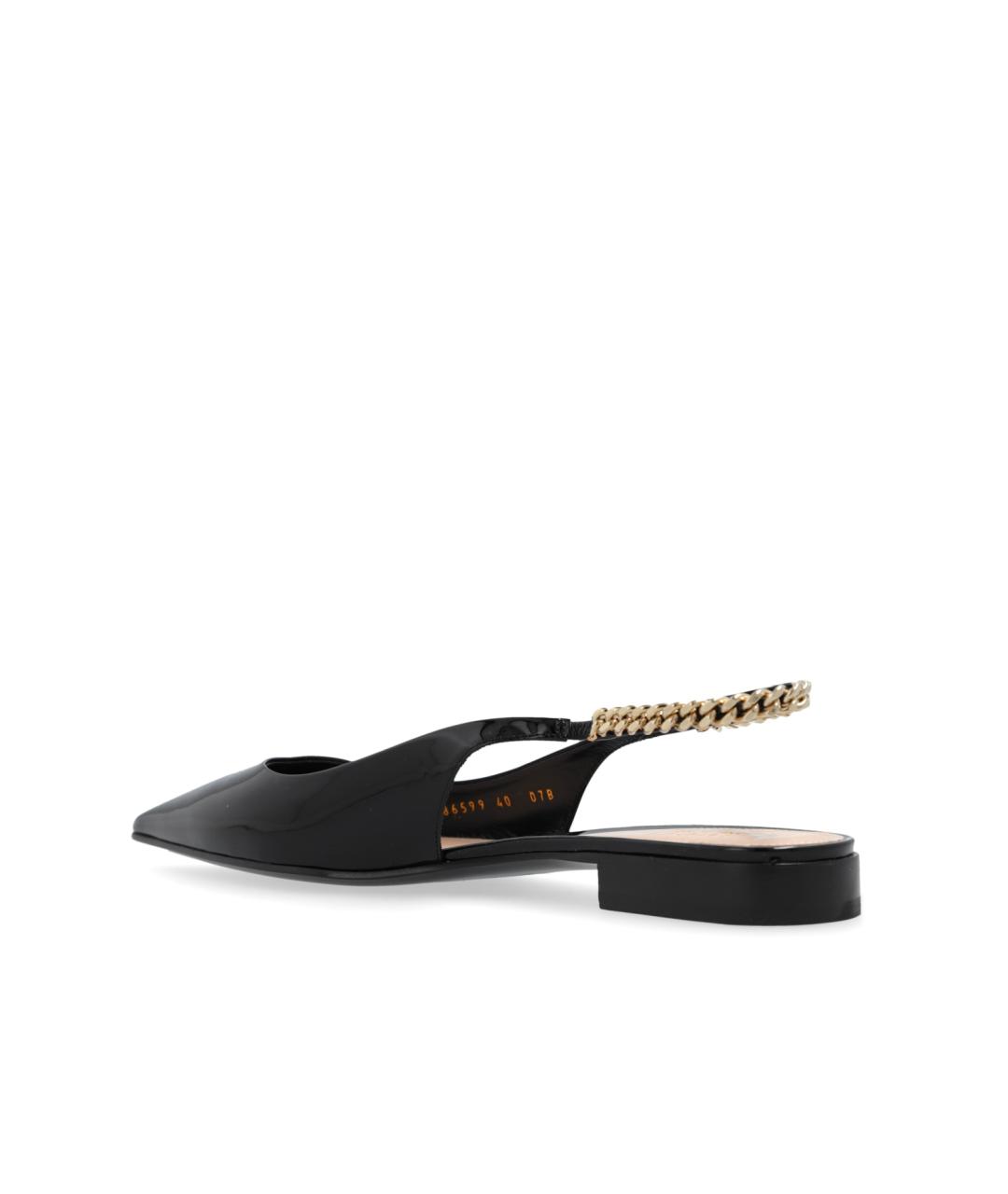 GUCCI Черные балетки из лакированной кожи, фото 4