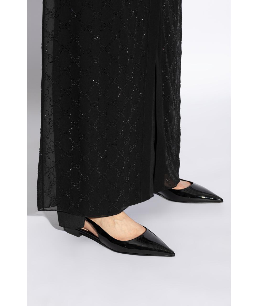 GUCCI Черные балетки из лакированной кожи, фото 5