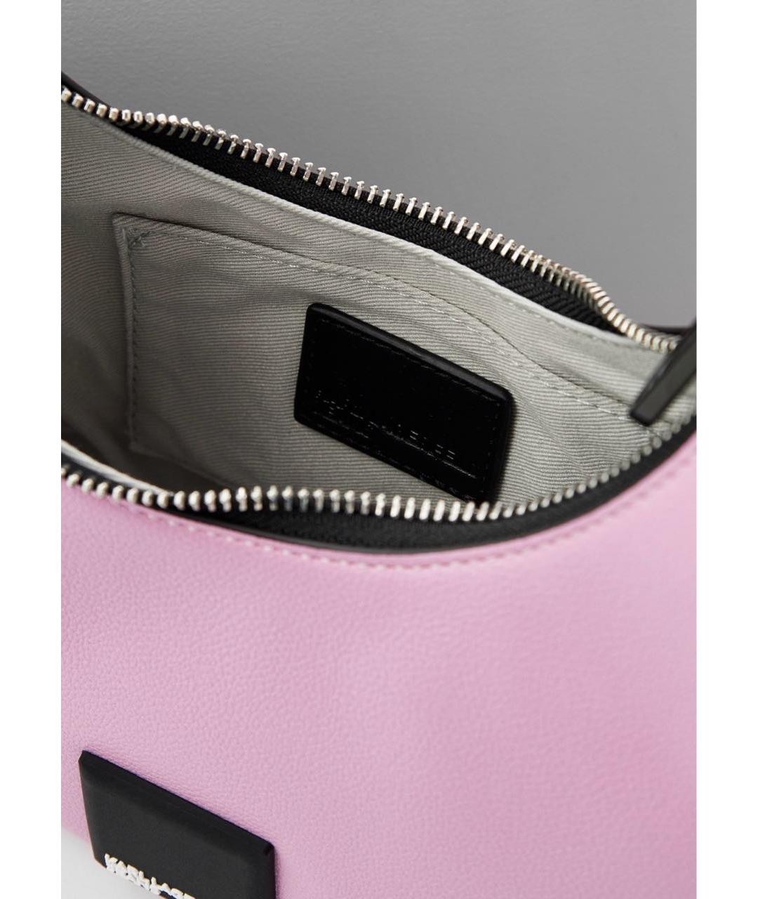 KARL LAGERFELD Розовая сумка с короткими ручками из искусственной кожи, фото 4
