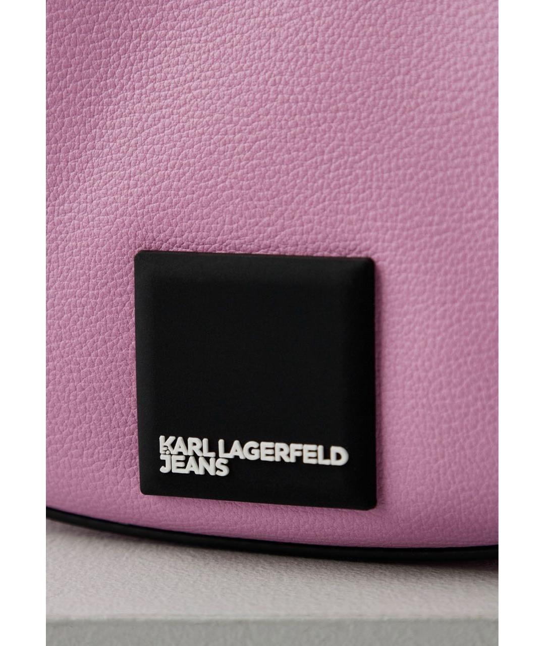 KARL LAGERFELD Розовая сумка с короткими ручками из искусственной кожи, фото 3