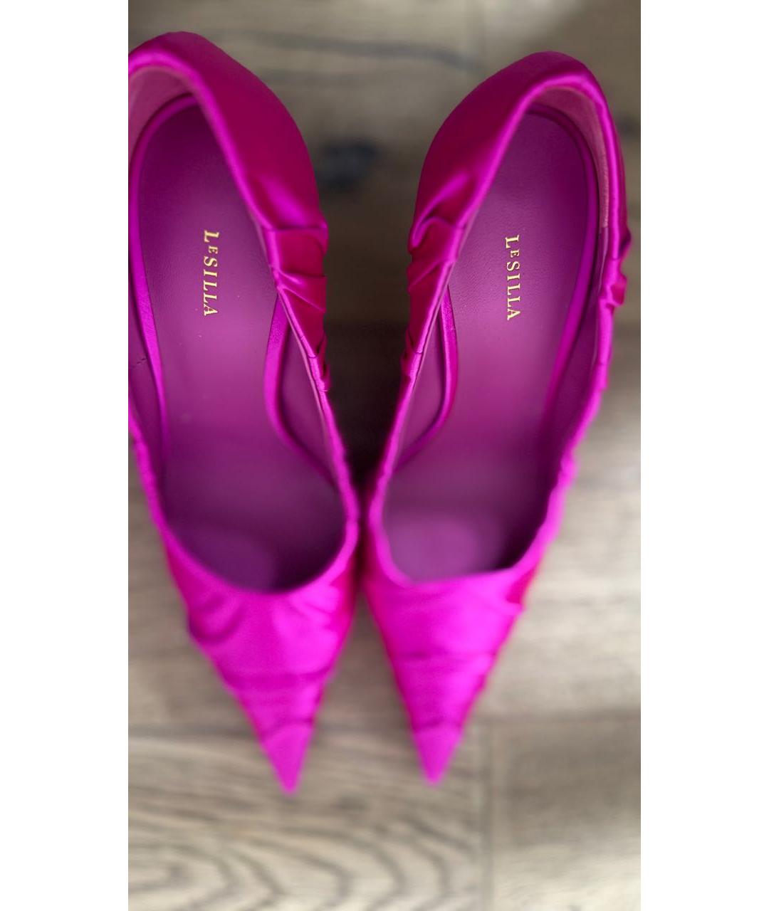 LE SILLA Розовые текстильные туфли, фото 3